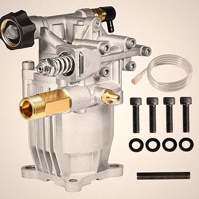Yamatic 3400 PSI 3/4" Shaft Horizontal Pressure Washer Pump 2.5 GPM Silver Psi