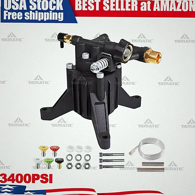 YAMATIC 3400 PSI 7/8" Shaft Vertical Pressure Washer Pump 2.5 GPM 7 HP