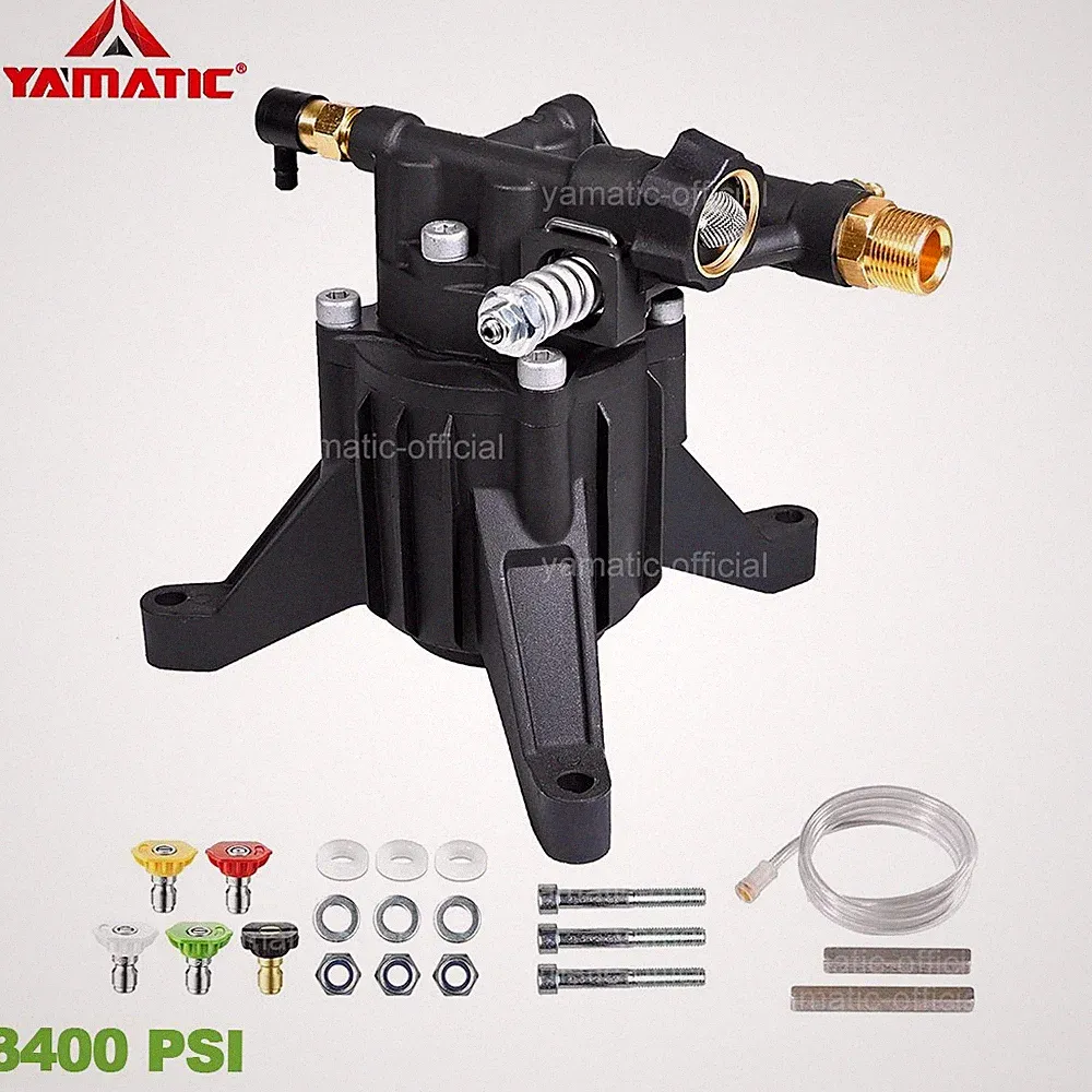 YAMATIC 3400 PSI Vertical Pressure Washer Pump 7/8" Shaft 2.5 GPM