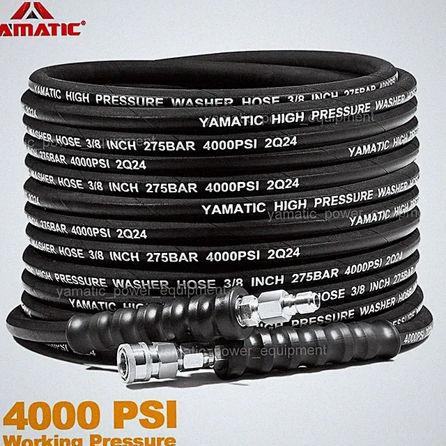 YAMATIC 4000 PSI 3/8" Power Washer Hose Kink Resistant for Hot Water