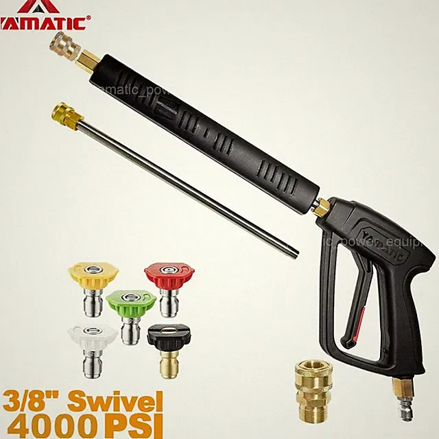 YAMATIC 4000 psi Power Washer Gun Extension Lance 3/8" Swivel M22-14mm Adapter