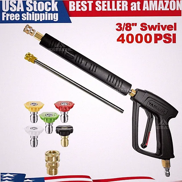 YAMATIC 4000 PSI Pressure Washer Gun 3/8" Swivel Extension Wand Lance