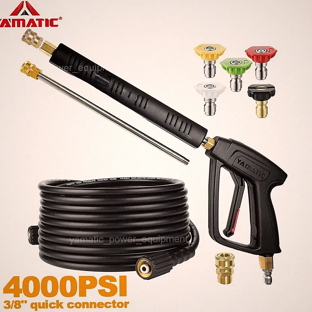 YAMATIC 4000 psi Pressure Washer Gun and 3200 psi Hose Kink Resistant Heavy Duty