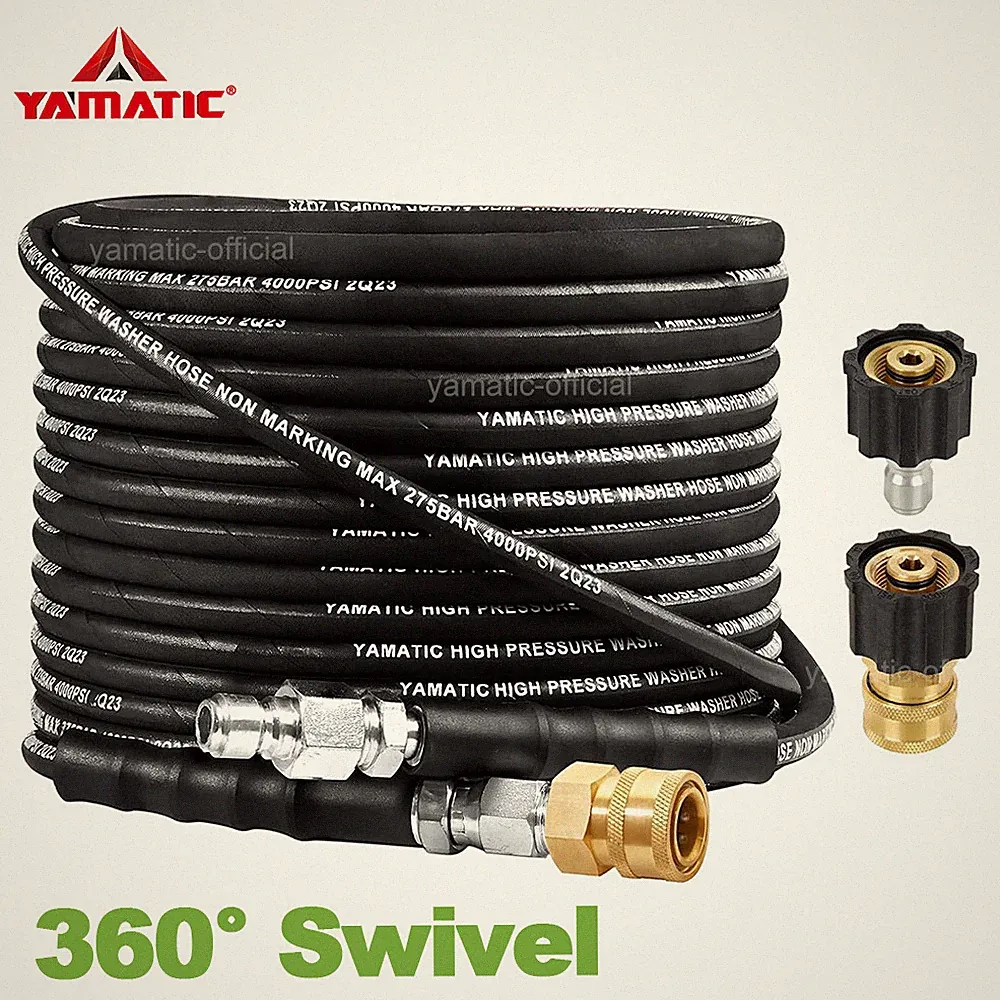 YAMATIC 4000 PSI Pressure Washer Hose 1/4" for Hot Water Anti-Kink 3/8" QC