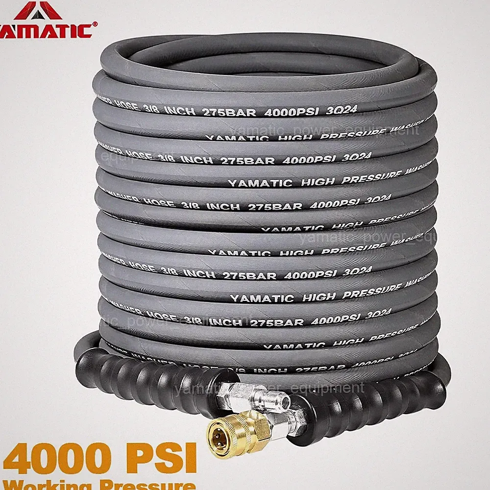 YAMATIC 4000 PSI Pressure Washer Hose 3/8" Non-Kink for Hot Water