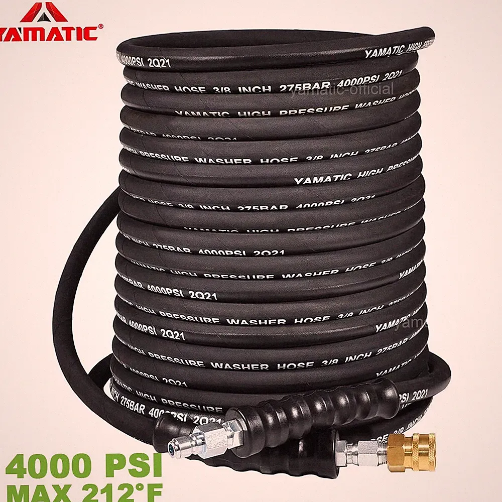 YAMATIC 4000 PSI Pressure Washer Hose for Hot Water 3/8" Solid Power Washer Hose
