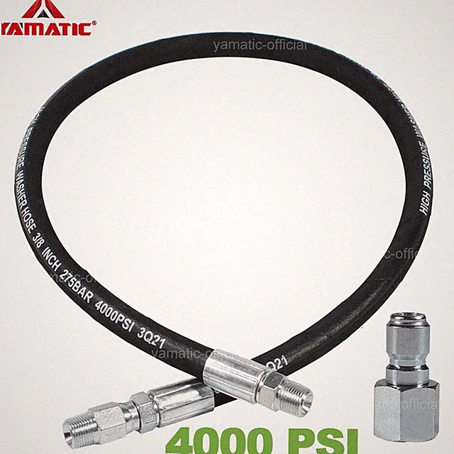 YAMATIC 4000 PSI Pressure Washer Jumper Hose with Steel 3/8" Quick Connector