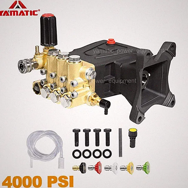 YAMATIC 4000PSI 1" Shaft Triplex Horizontal Power Washer Pump Pressure Wash Pump