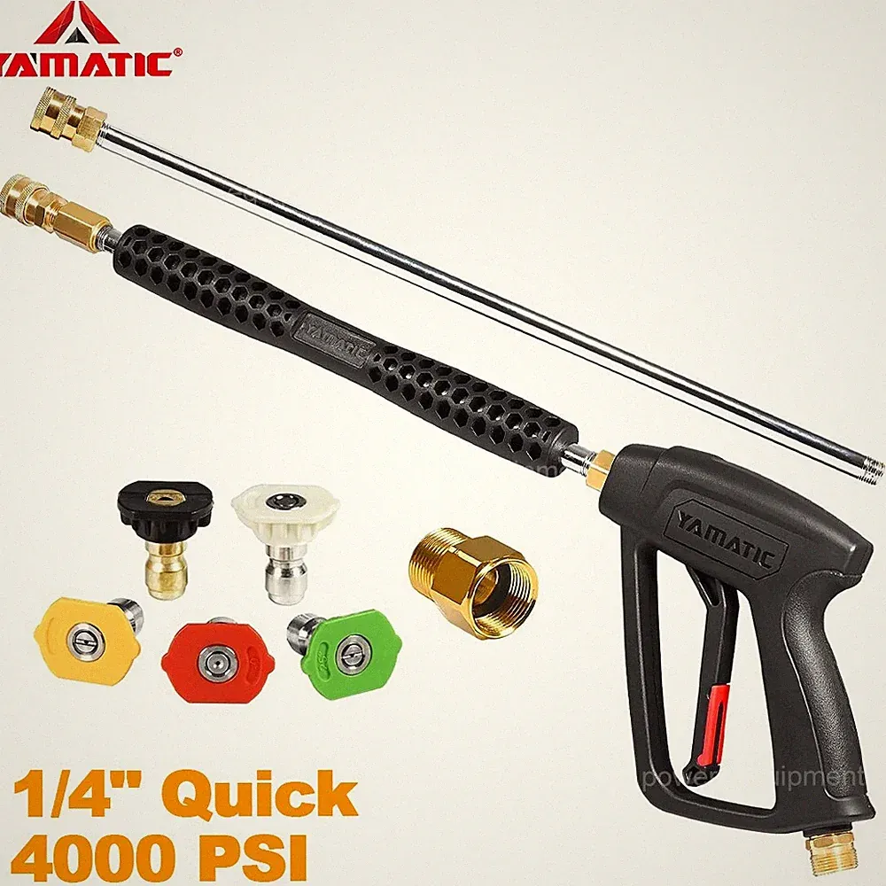 YAMATIC 4000PSI Pressure Washer Gun, Extension Wand & Lance 1/4" Quick Connect