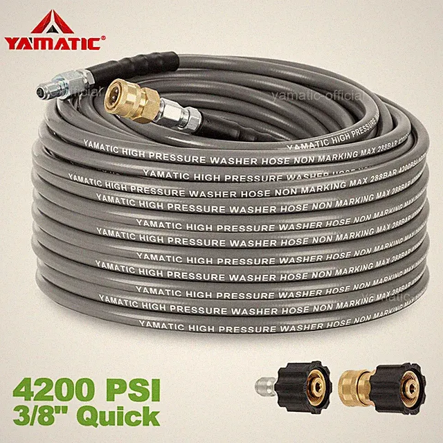 YAMATIC 4200 PSI Power Washer Hose for Hot Water 3/8" Quick Connect Adapter