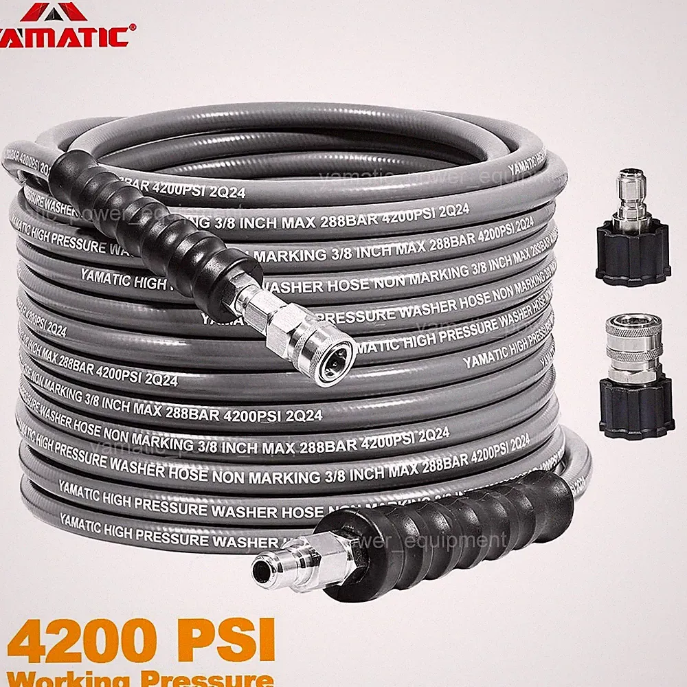 YAMATIC 4200 PSI Pressure Washer Hose for Hot Water, 3/8" Swivel Quick Connector