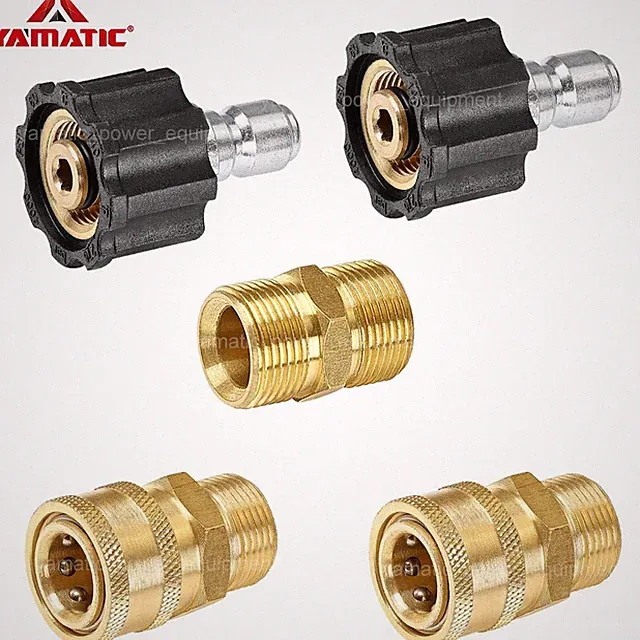 YAMATIC 5000 PSI Pressure Washer Hose Adapters M22-14mm to 3/8" Quick Connect