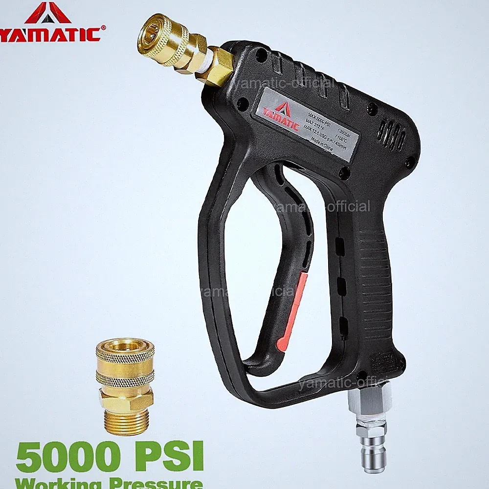 YAMATIC 5000 psi Pressure Washer Short Gun Swivel 3/8'' Plug & M22-14mm Male