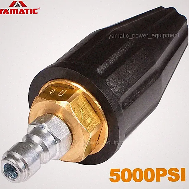 YAMATIC 5000 PSI Turbo Nozzle 360° Rotating Spray Tip Brass Head 4.0 GPM