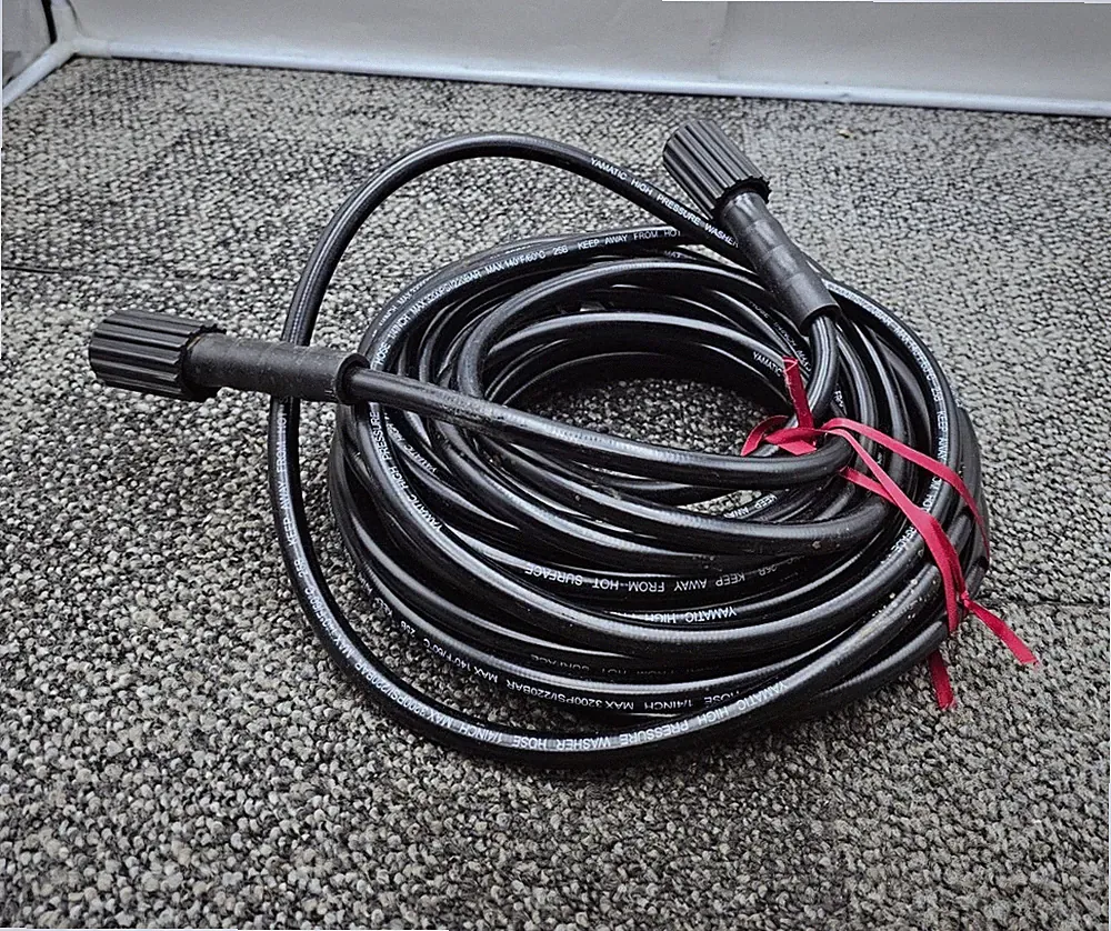 YAMATIC 50FT 3200 PSI Pressure Washer Hose 1/4" Kink Free Black Fitting