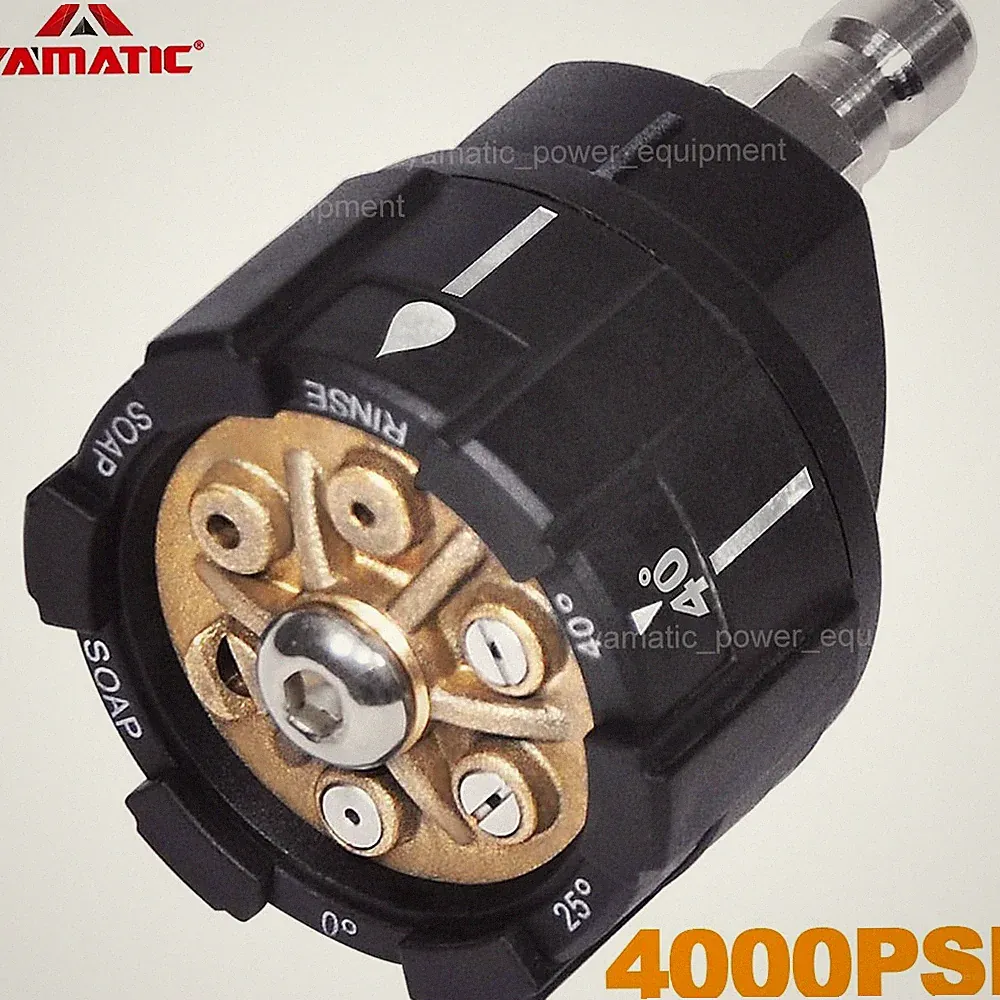 YAMATIC 6-in-1 Pressure Washer Nozzle Quick Changeover 4000PSI & 4.0GPM 1/4Quick