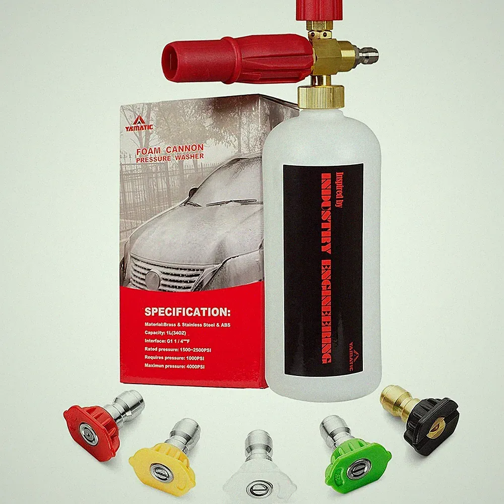 YAMATIC Heavy Duty Foam Cannon Professional Car Wash Pressure Washer Jet Wash...