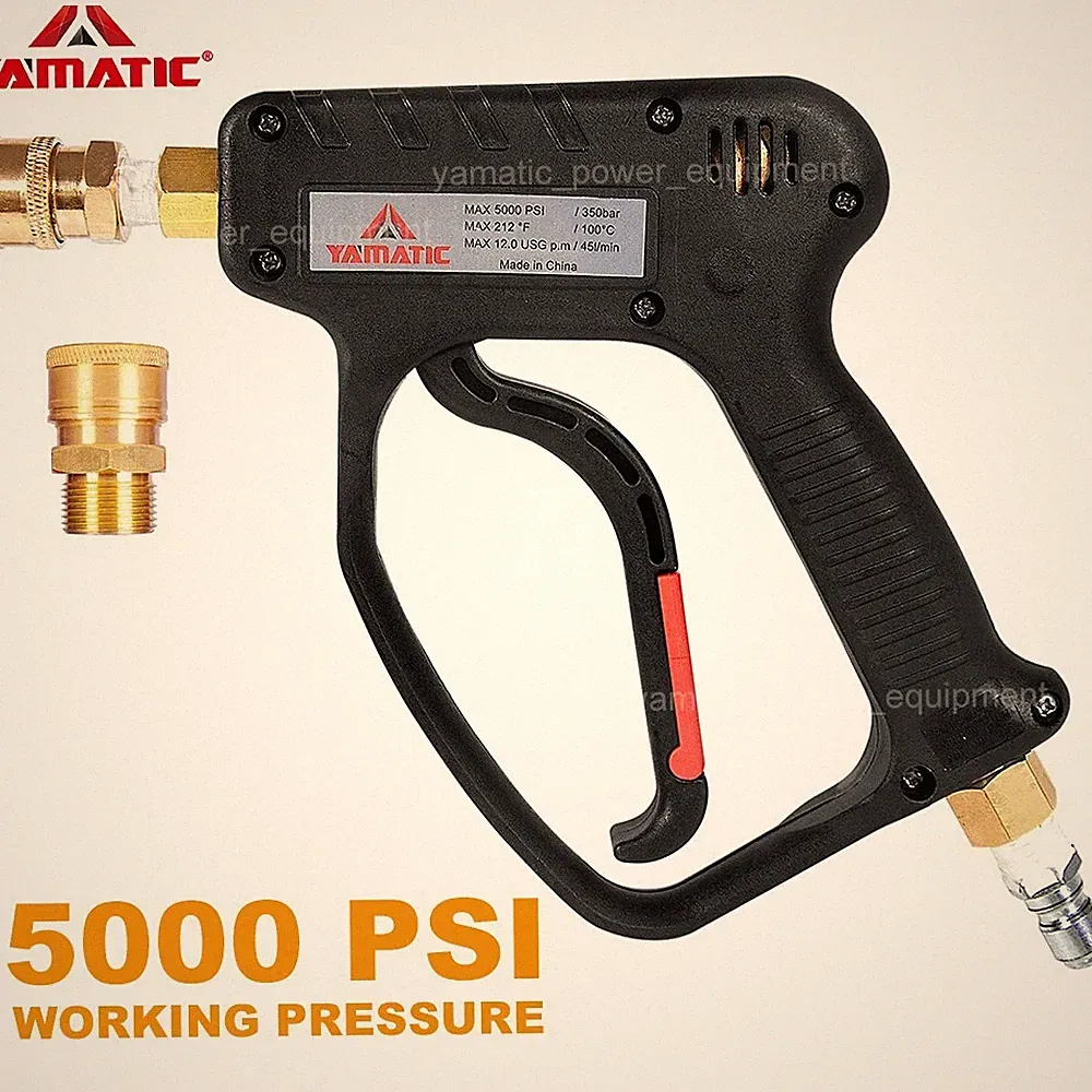 YAMATIC High Pressure Washer Gun 5000 psi 3/8" Swivel M22-14mm Quick Connect