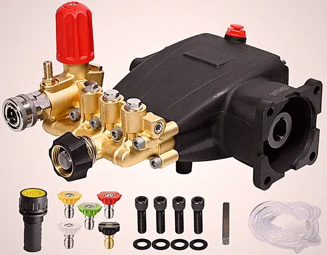 YAMATIC Horizontal Triplex Pressure Washer Pump 3/4" Shaft 3700, Black