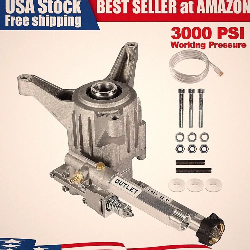 YAMATIC Power Pressure Washer Pump 3000 PSI 7/8" Shaft Vertical 2.5 GPM