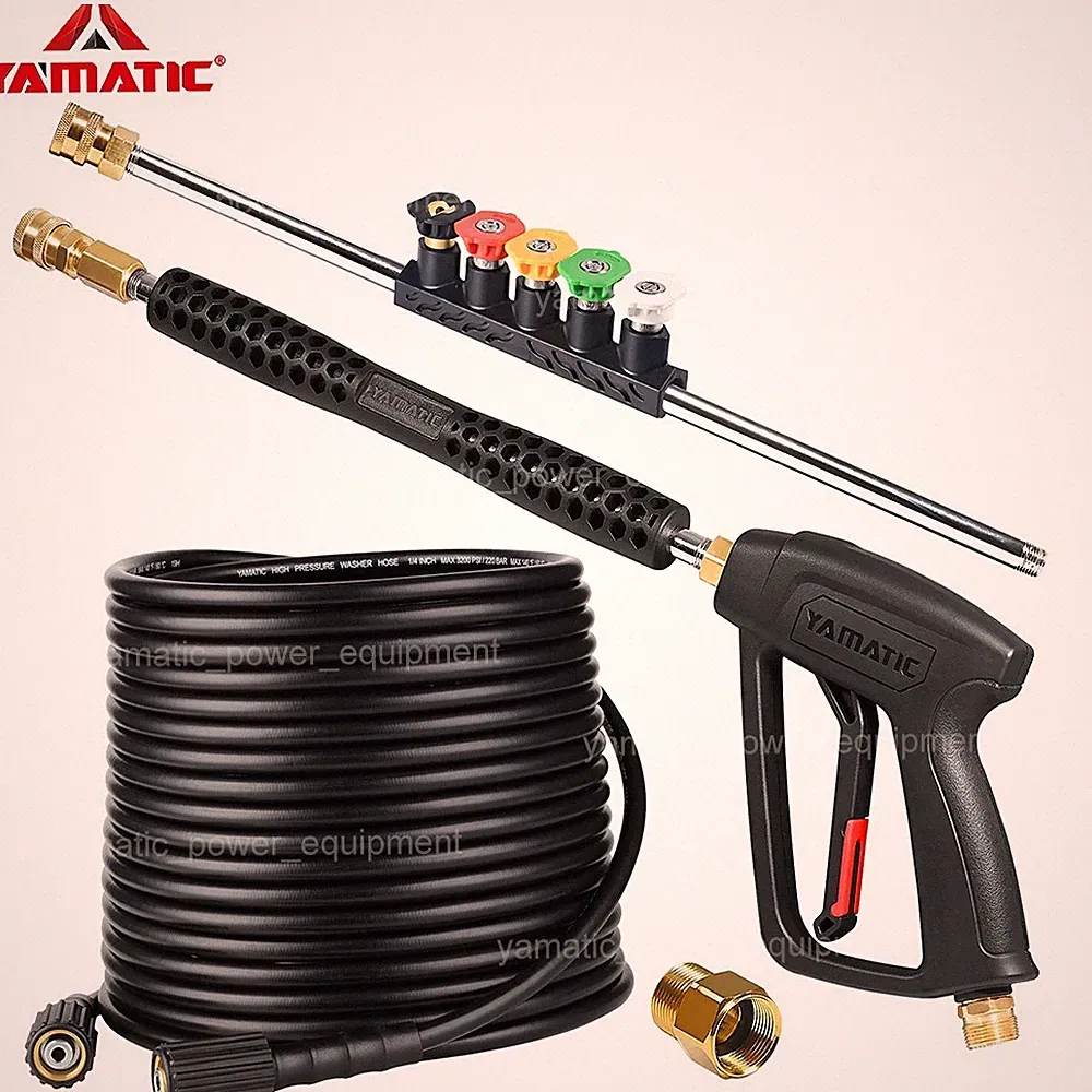 YAMATIC Pressure Washer Gun and 50 ft Hose Kit for Ryobi, Simpson, Craftsman etc