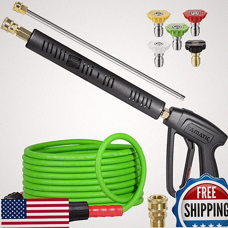Yamatic Pressure Washer Gun And Hose 25 Ft Flexible Hose Stainless Steel