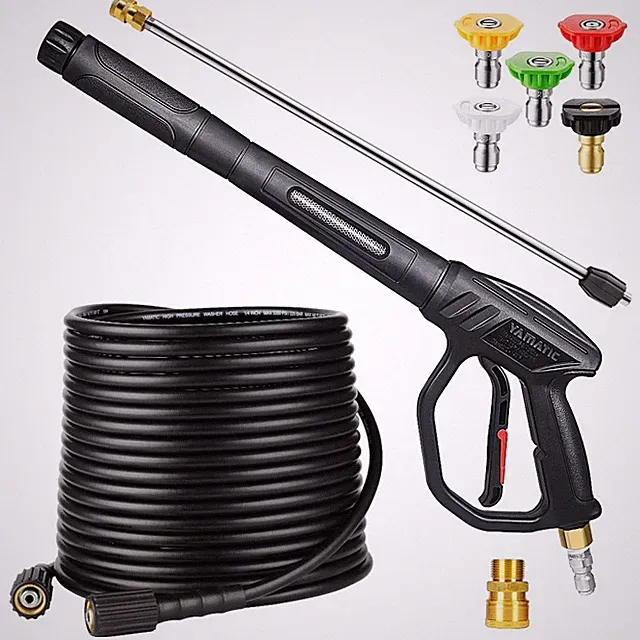 YAMATIC Pressure Washer Gun and Hose 50FT with Easy Pull Trigger - 50ft
