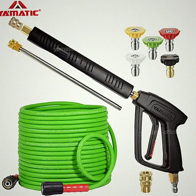 YAMATIC Pressure Washer Gun and Hose Kit with M22-14mm 3/8" Swivel Quick Connect