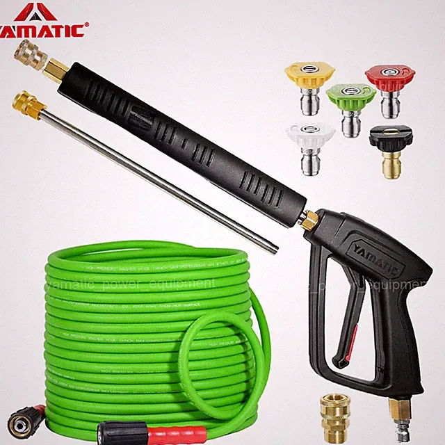 YAMATIC Pressure Washer Gun & Hose Kit 3/8" Swivel M22-14mm Quick Connect
