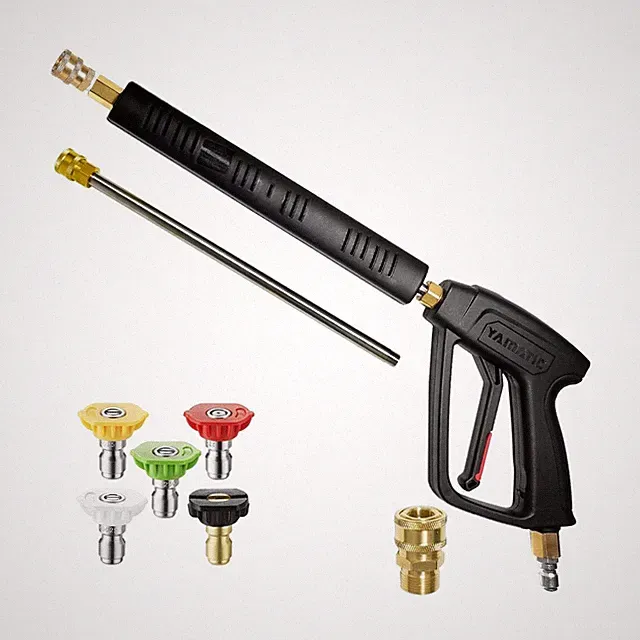 YAMATIC Pressure Washer Gun with 3/8" Swivel Quick Connector & M22-14mm Fitti...