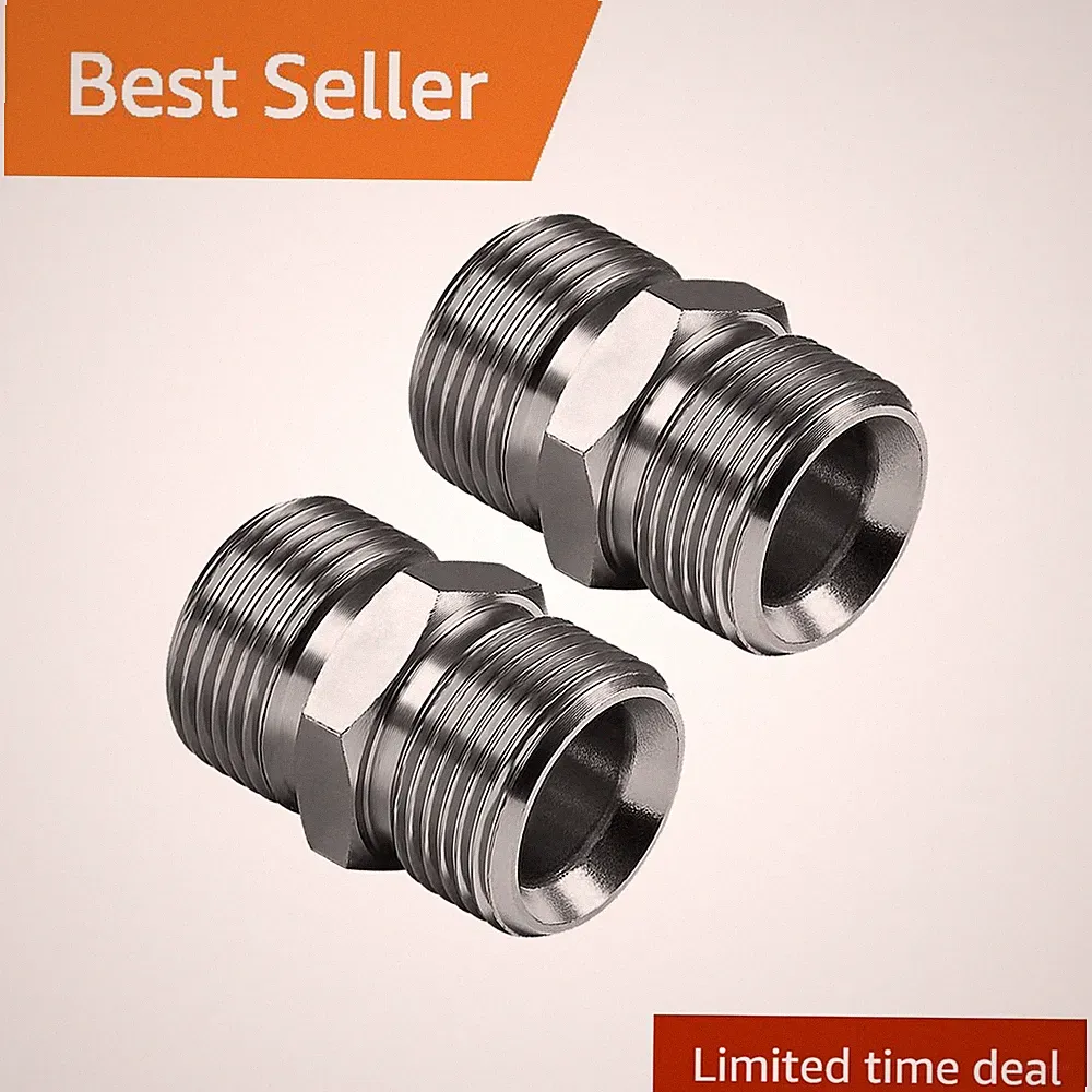 YAMATIC Pressure Washer Hose Coupler, 2pcs Silver