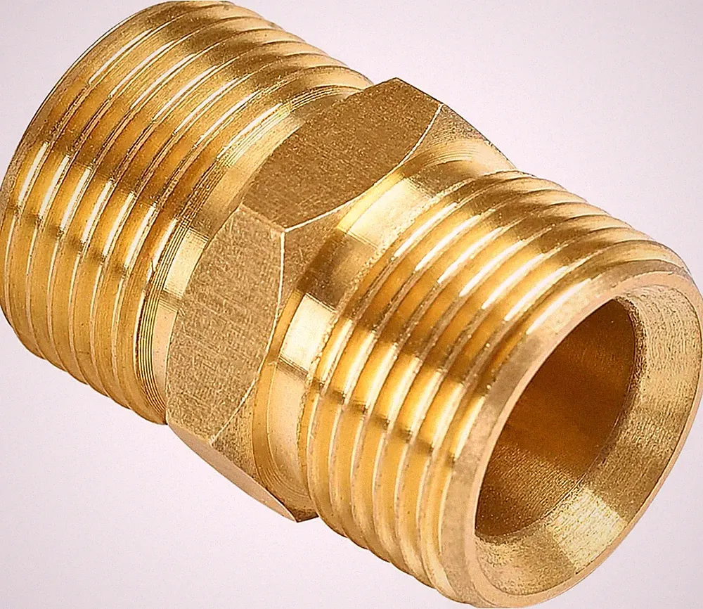 YAMATIC Pressure Washer Hose Coupler, M22-14mm 14mm male X male, Golden