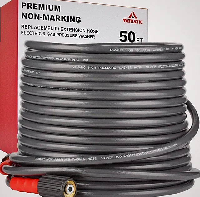 YAMATIC Pressure Washer Hose Heavy Duty Wear Resistance Upgrade Non-Marking 50FT