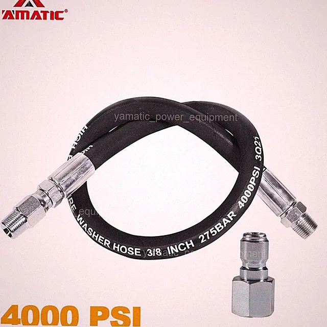 YAMATIC Pressure Washer Jumper Hose 3/8'' FNPT Whip Hose w. Quick Connect Plug
