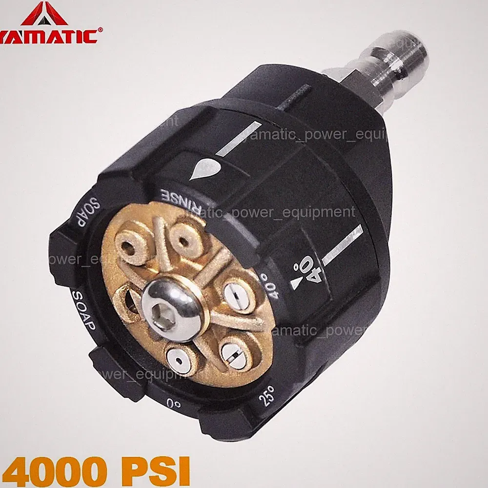 YAMATIC Pressure Washer Nozzle, 6-in-1 Quick Changeover 4000 psi 2.5 GPM