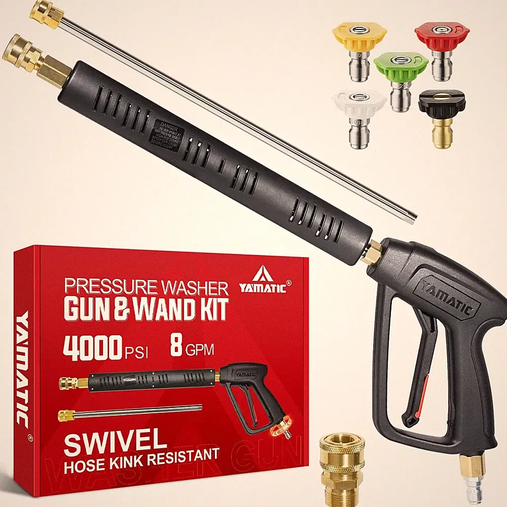 YAMATIC Pressure Washer Wand with Stainless Steel Extension Lance 4000PSI | S...