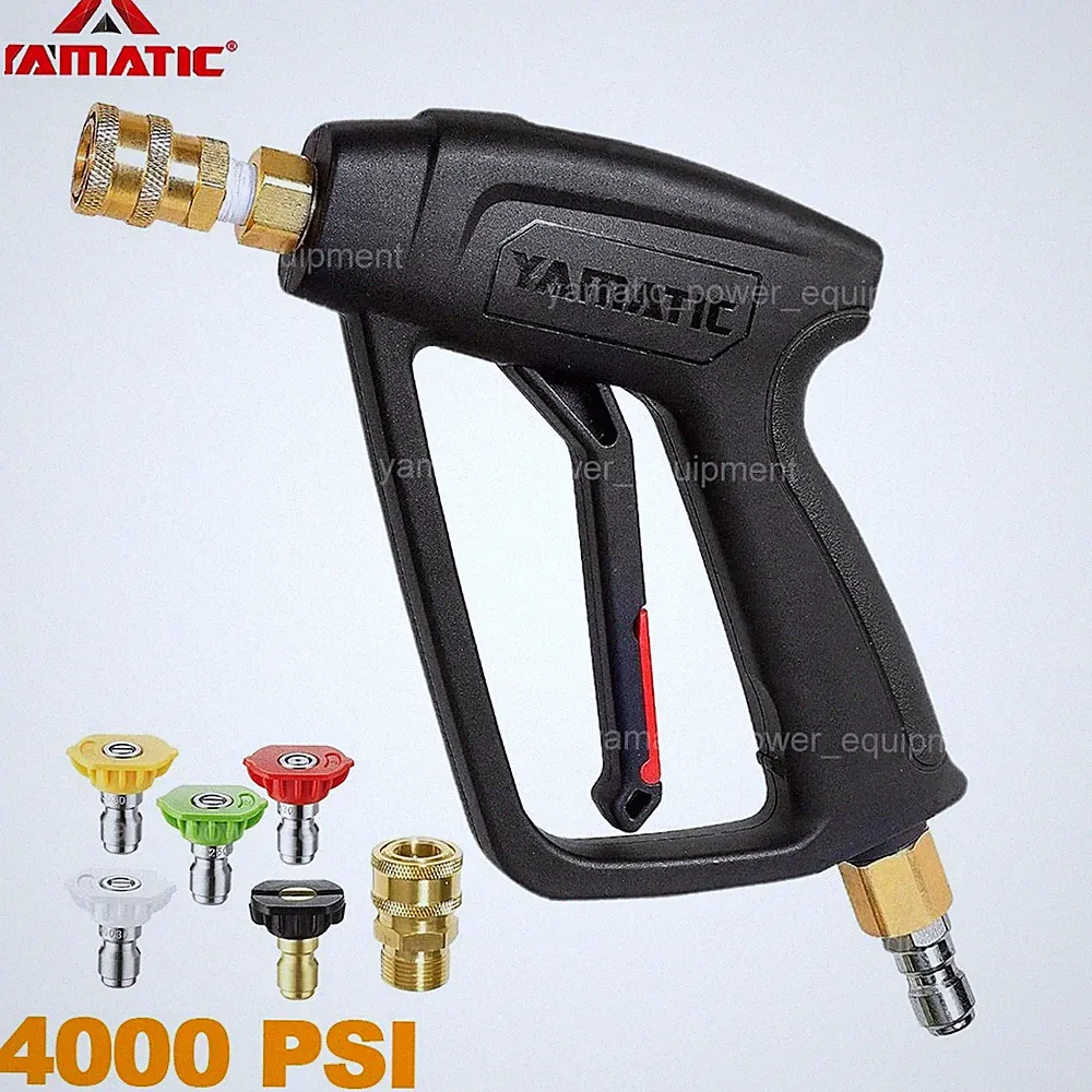 YAMATIC Short Pressure Washer Gun with Swivel 3/8" Quick Connector 4000 psi