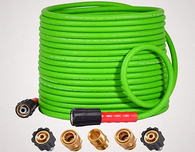 YAMATIC Super Flexible Pressure Washer Hose 50FT X 1/4, Kink Resistant Real 3200
