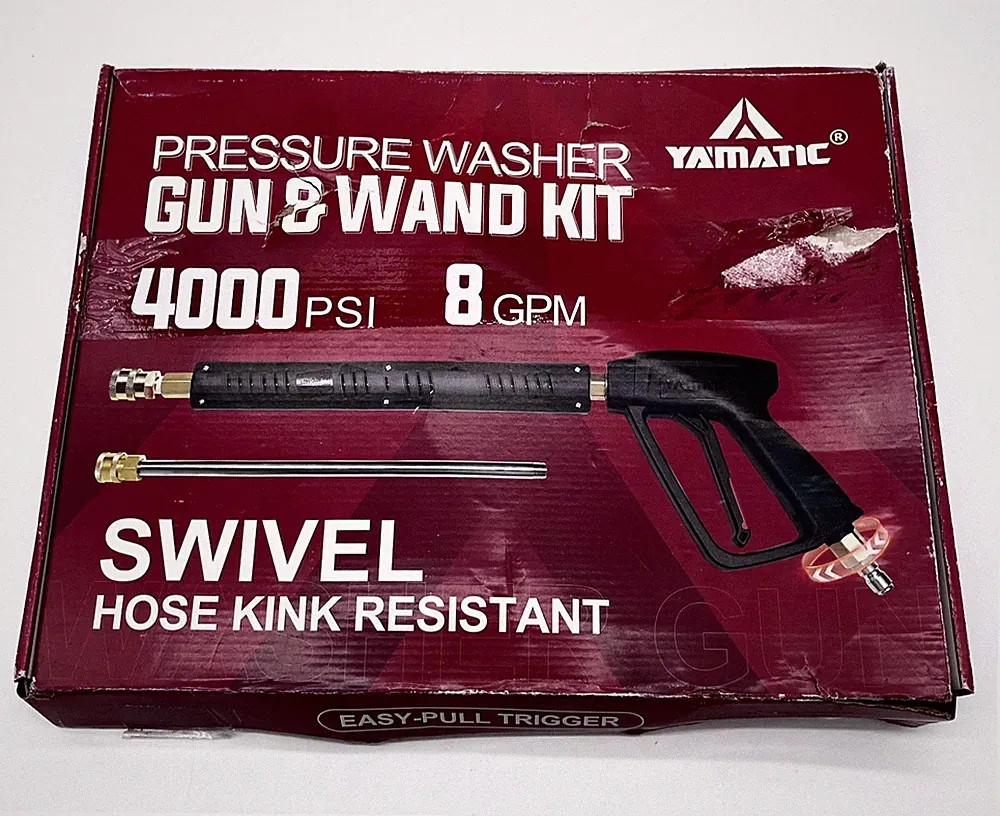 Yamatic Swivel Hose Kink Resistant Pressure Washer Gun & Wand Kit (4000 PSI)