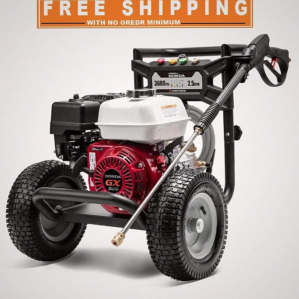 Yard Force 3600PSI 2.5GMP Honda GX200 196cc Gas Pressure Washer with high perfor