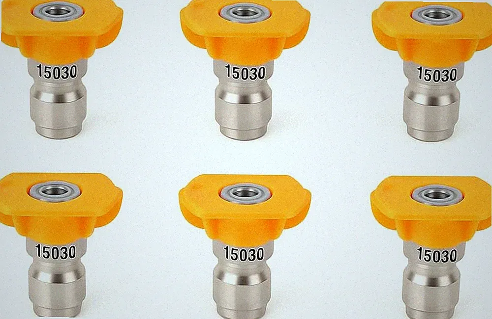 Yellow Pressure Washer Tips, 15 Degree Stainless Steel Pressure Washer Nozzle Ti