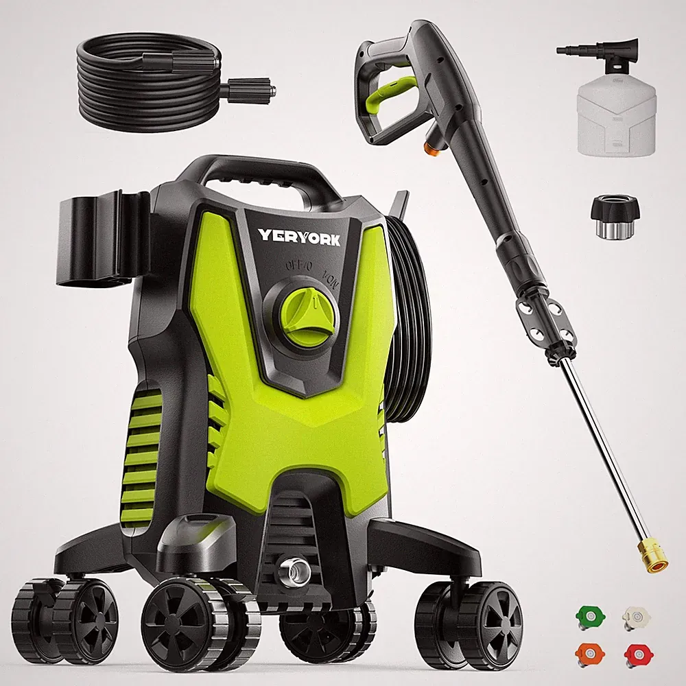 Yeryork Pressure Washer, 3500 PSI Power Washer with 4 Lockable Wheels, Steel...