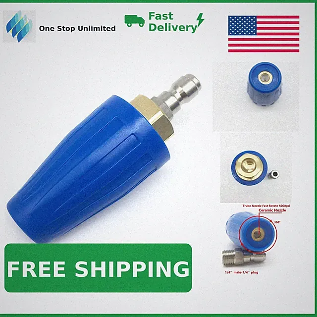 YOKING YK-5B40N Pressure Washer Rotating Turbo Nozzle,Ceramic Core 5000 PSI，4...