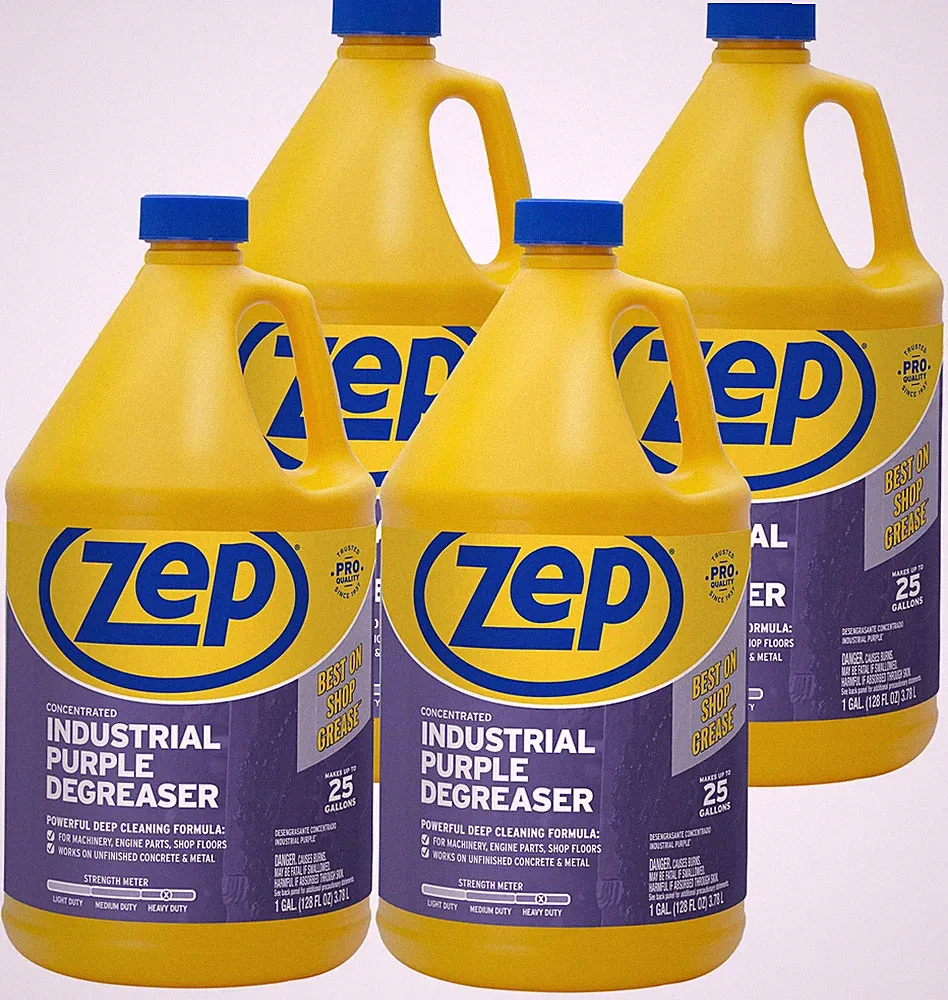 Zep Industrial Purple Cleaner and Degreaser Concentrate - 1 Gallon (Case of 4)