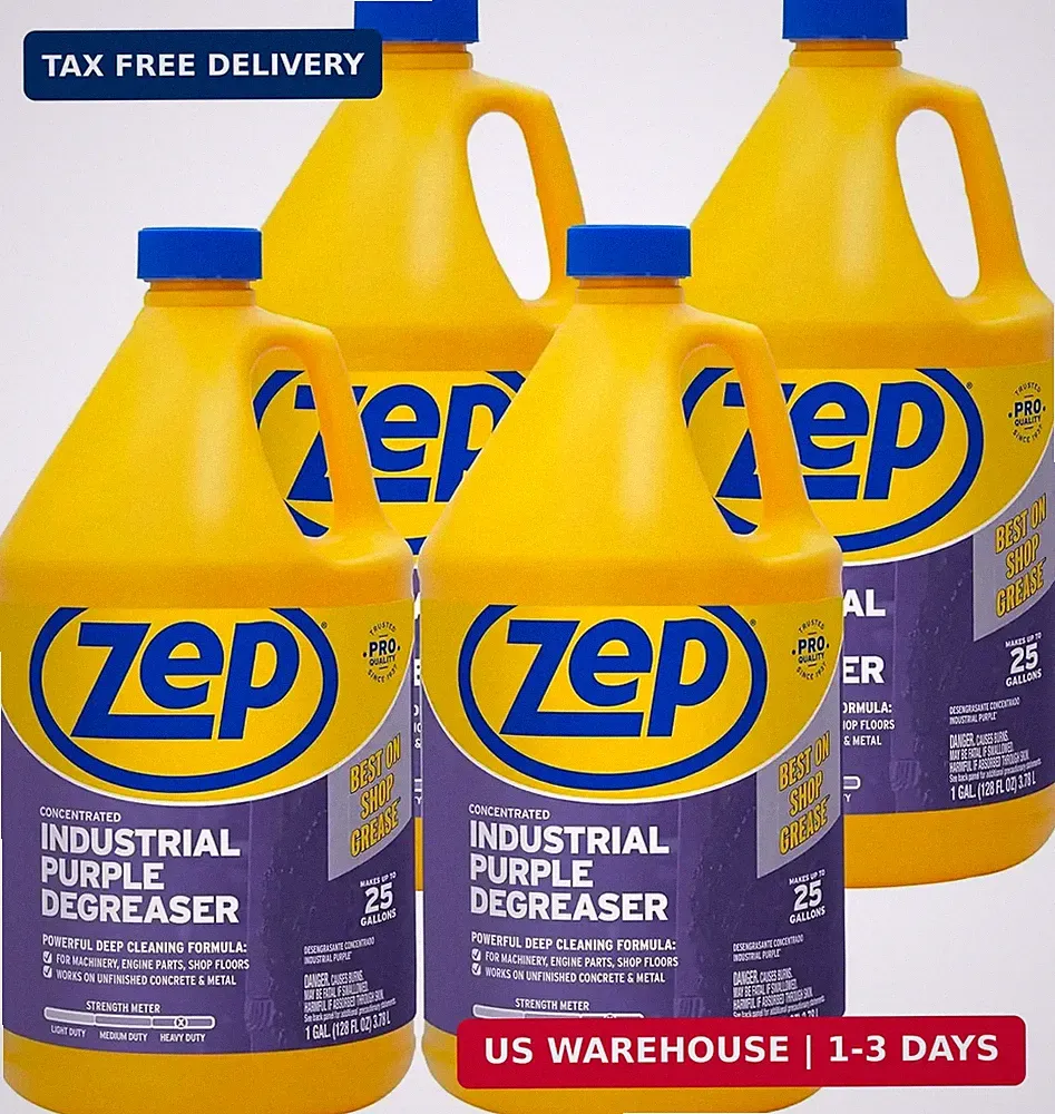 Zep Industrial Purple Cleaner and Degreaser Concentrate - 1 Gallon (Case of 4) R