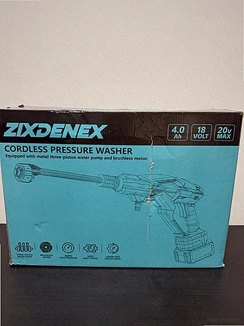 ZIXDENEX Cordless Pressure Washer 20V 4.0Ah Portable Power Cleaner Kit Open Box